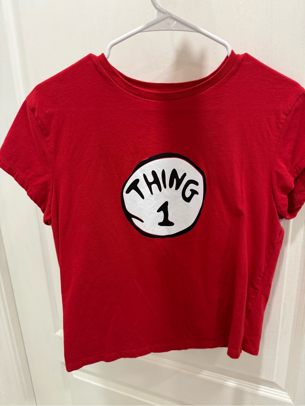 Red 'Thing 1' Graphic Tee Halloween costume